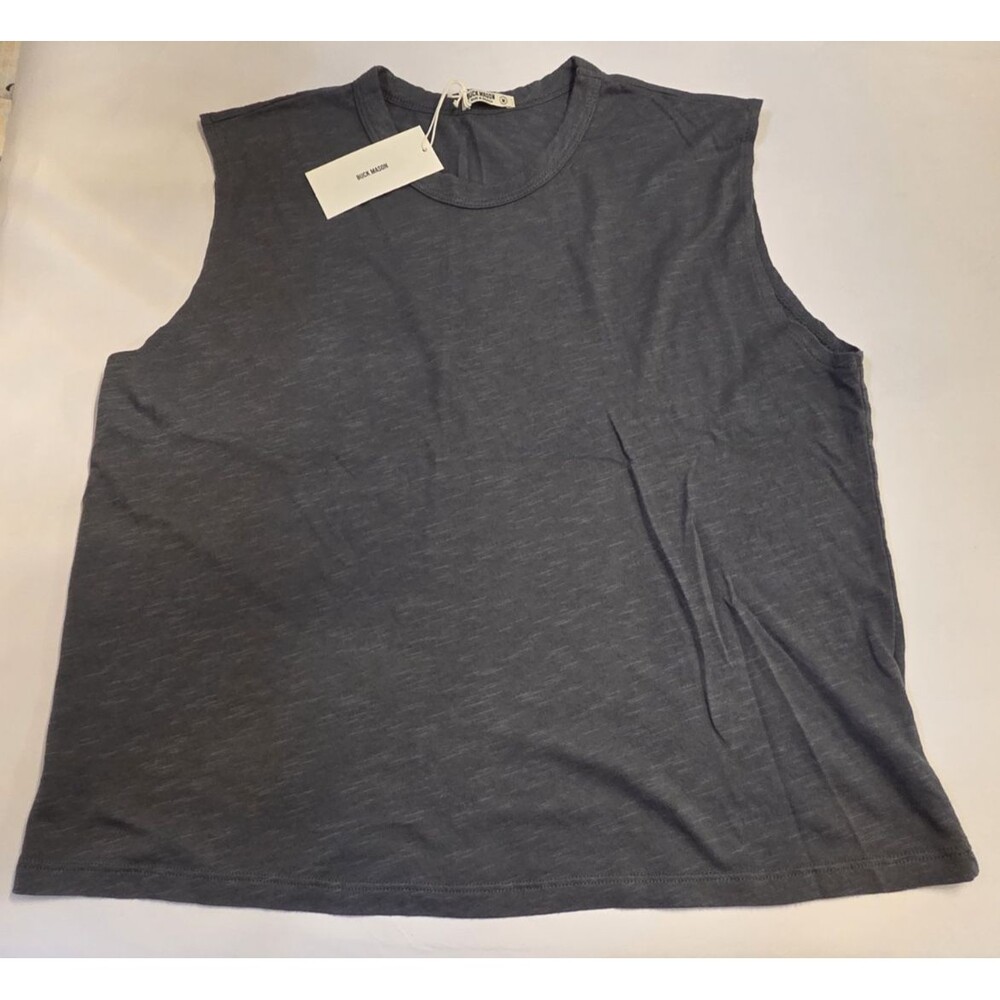 NWT Buck Mason Pewter Slub Easy Muscle Tank Top Made in USA Women's Medium